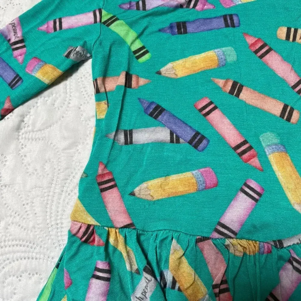 Posh Peanut Back to School Twirl Skirt Bodysuit Size 12-18m